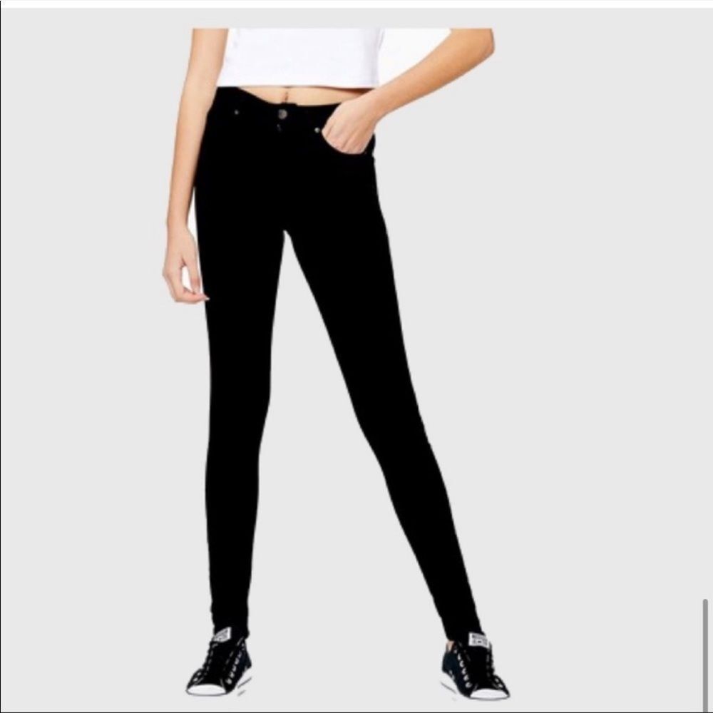 NWT Topshop Moto Black Leigh Super Soft Ankle Grazer, Size 25 - Picture 12 of 12